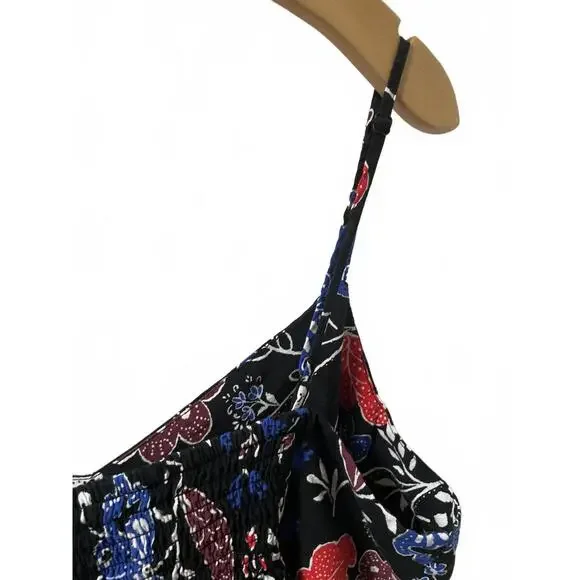 Old Navy Summer Dress Women's Size Large Black Mini Floral Straps - Picture 8 of 8